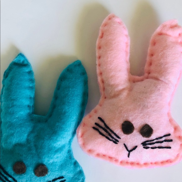 handmade Other - Cat felt catnip toy bunny pink